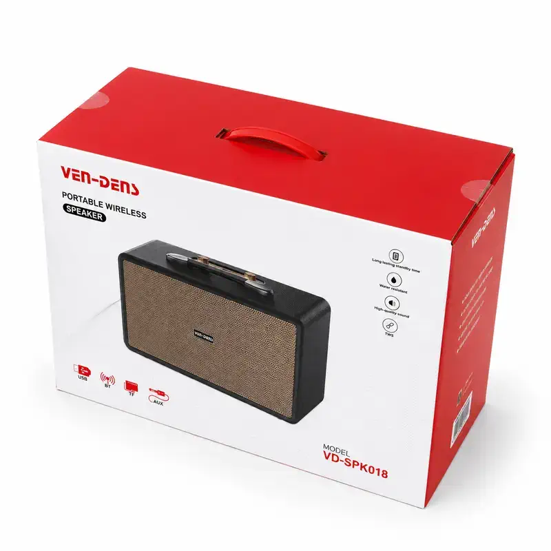  Portable Bluetooth Speaker TWS Water Resistant VEN-DENS VD-SPK018