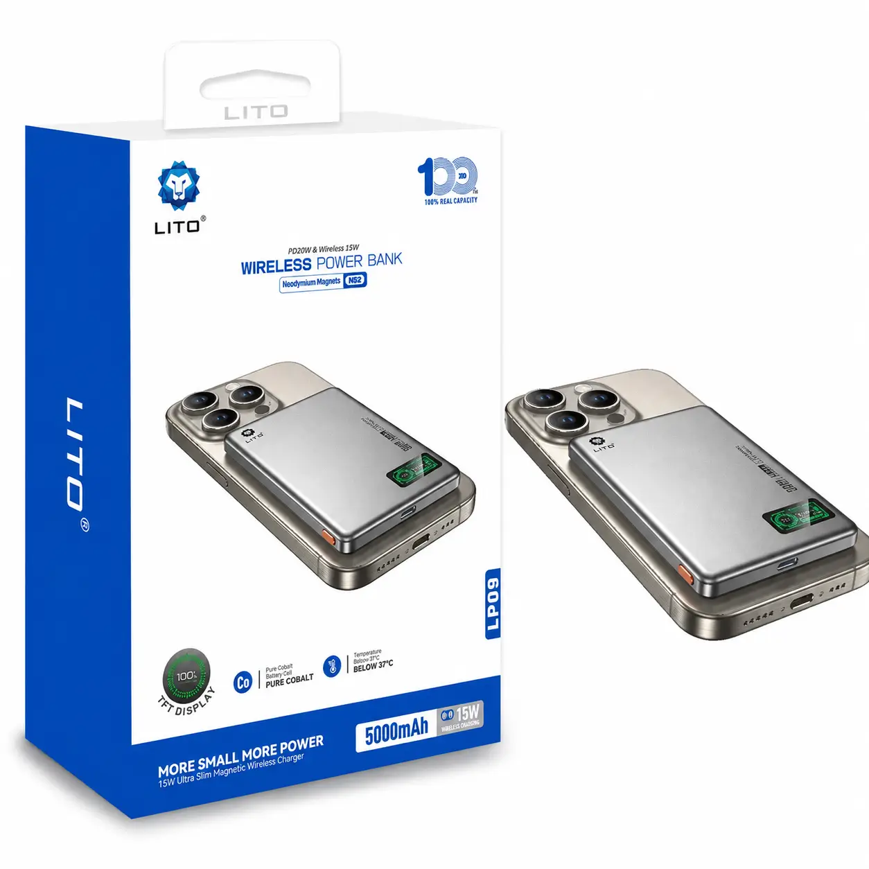Power Bank LITO MagSafe 3-en-1 5000 mAh 