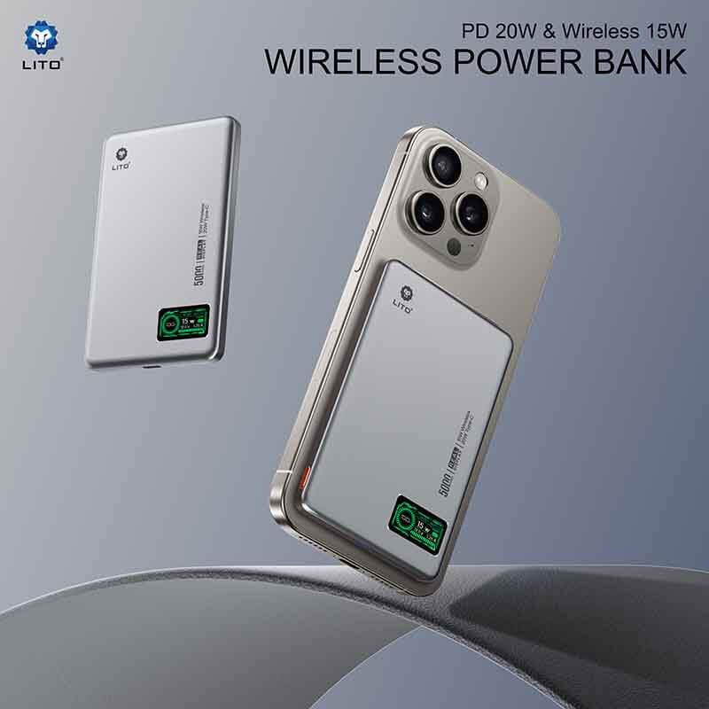 Power Bank LITO MagSafe 3-en-1 5000 mAh 