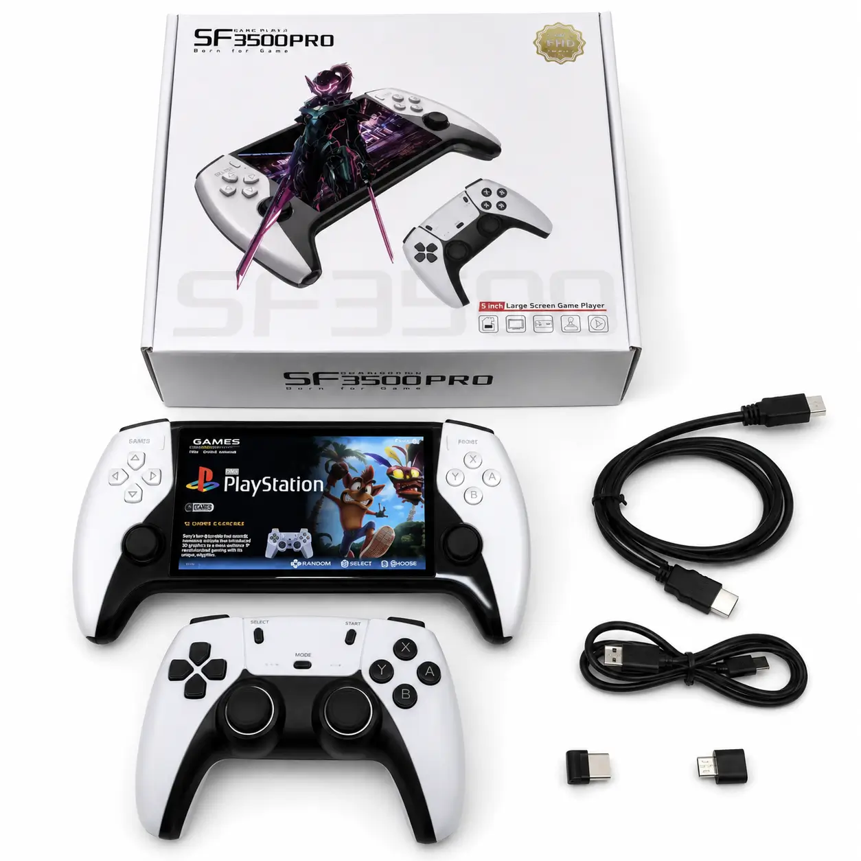 Console Portable Rétro SF3500 Pro avec Manette Sans Fil