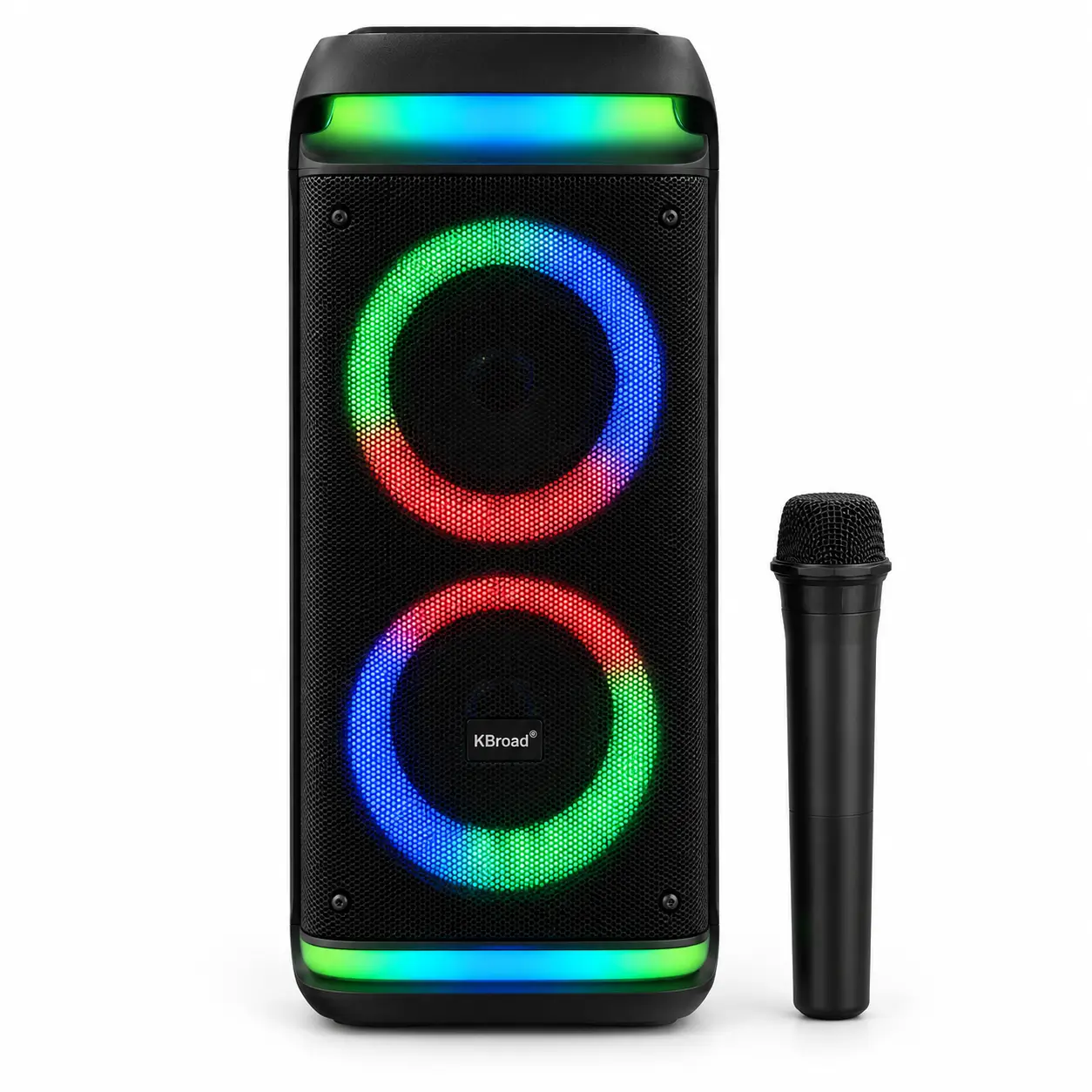 Speaker Karaoké Portable KBroad avec Micro Sans Fil & Éclairage RGB