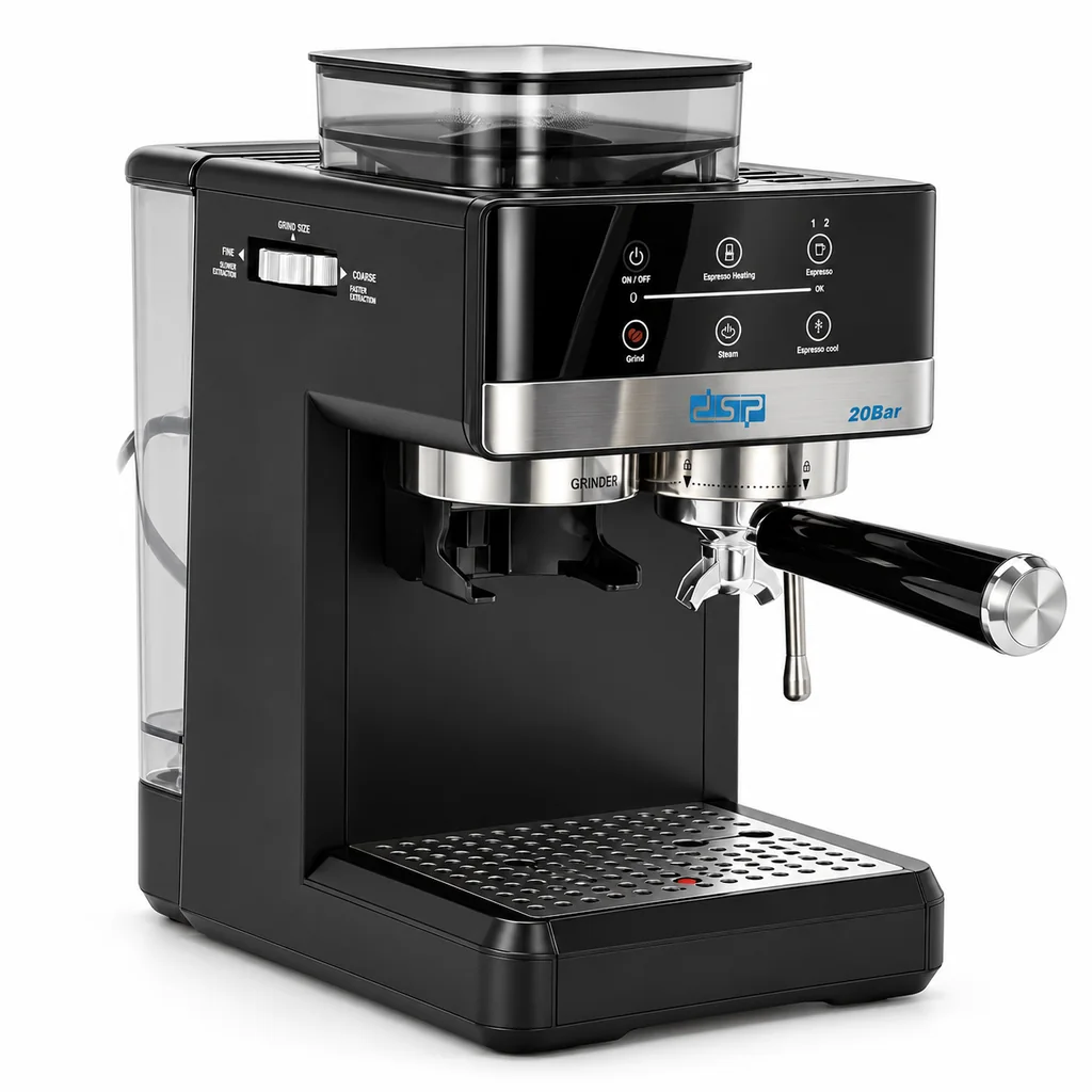 Machine à Café Expresso Avec Grinder DSP 1,7L 20 Bar – 1350W